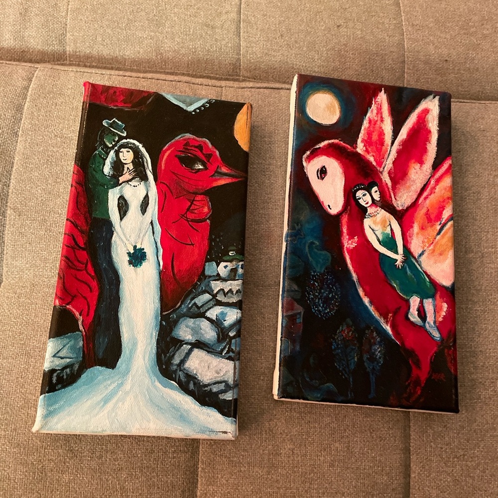 Marc Chagall (1887-1985) Hand Painted Tales from the Arabian Nights Replicas.
